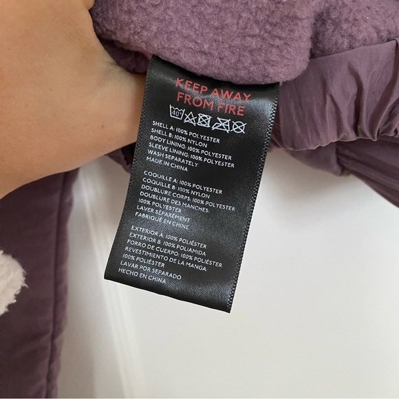 Urban Outfitters Purple Jessica Mixed Media Cropped Jacket Small - Picture 7 of 8